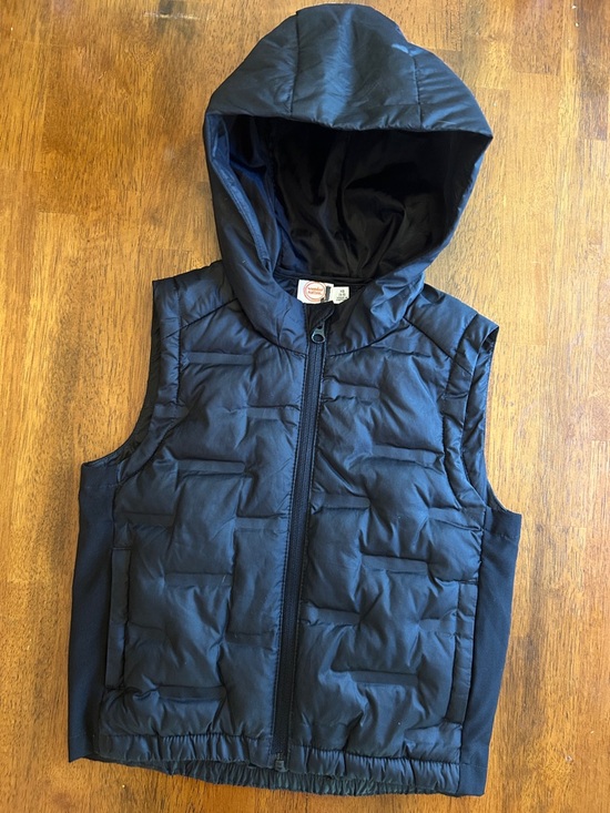 wonder nation Other - Black Quilted Hooded Puffer Vest for Kids | Boys size 4–5 | Lightweight Layer